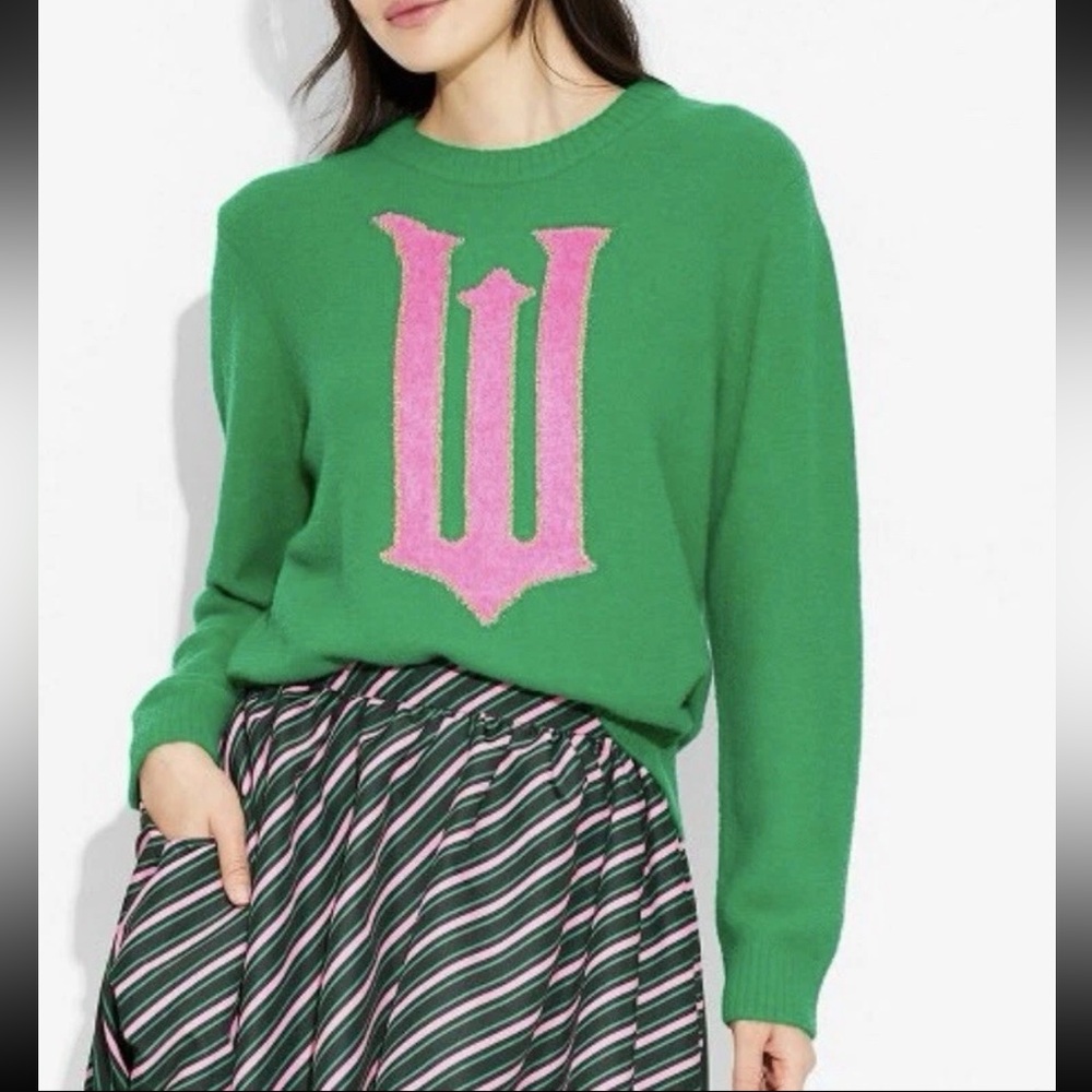 Target X Wicked “W” Graphic Green Sweater Paul Tazewell size S